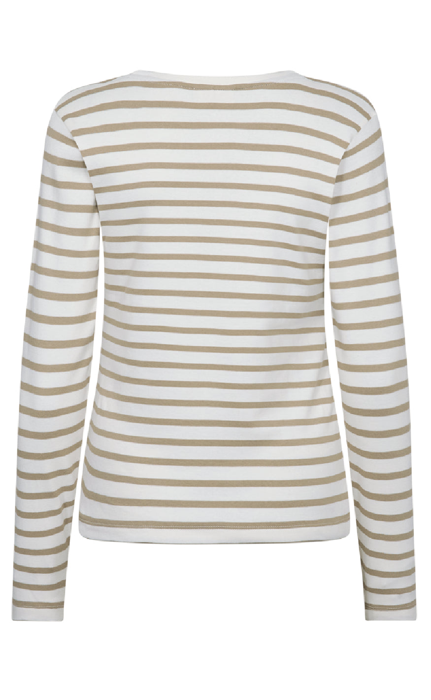 Freequent Bluse - Famila - Star Off-White w. Silver Mink