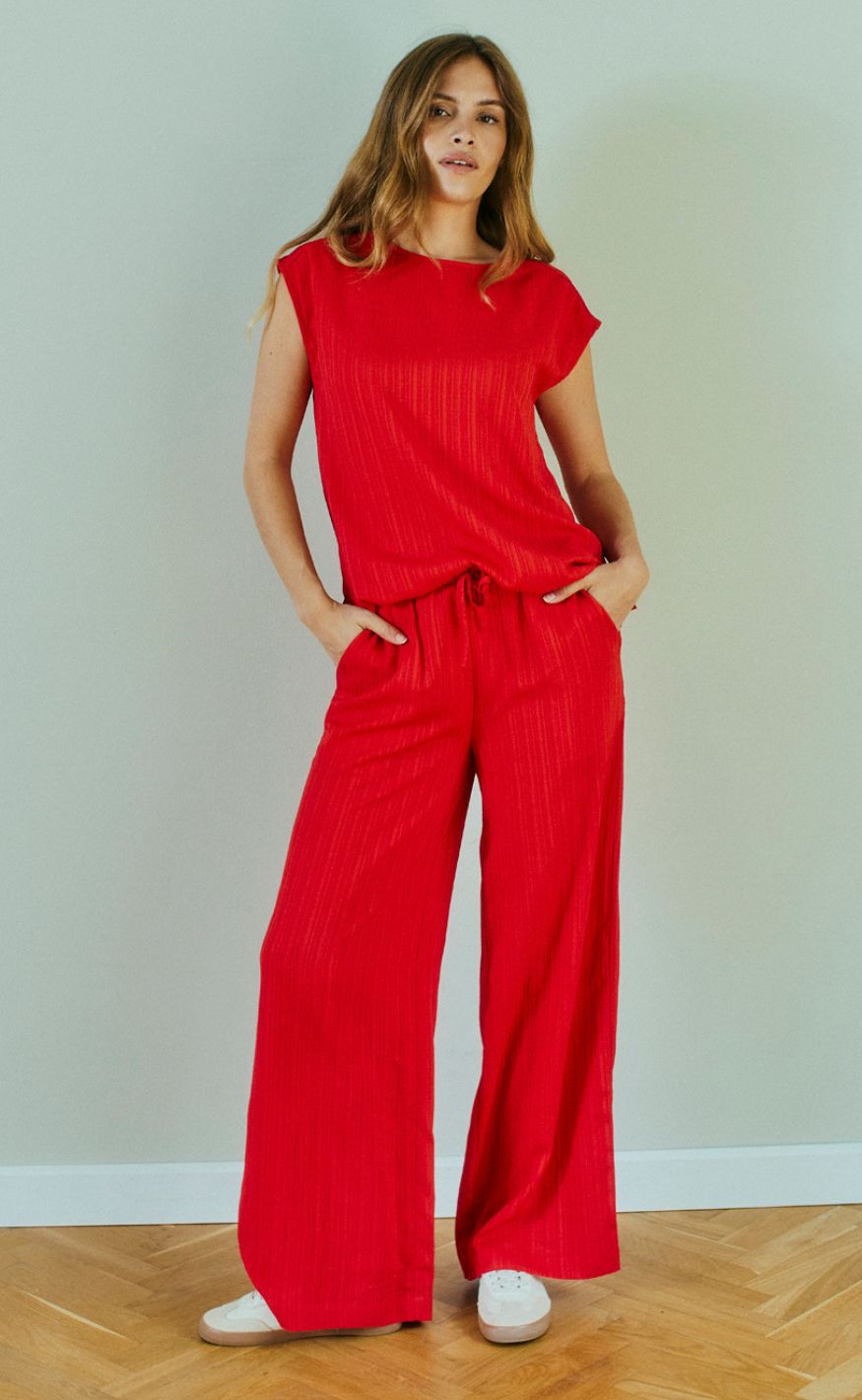 Freequent Bluse - Grsvalse - True Red