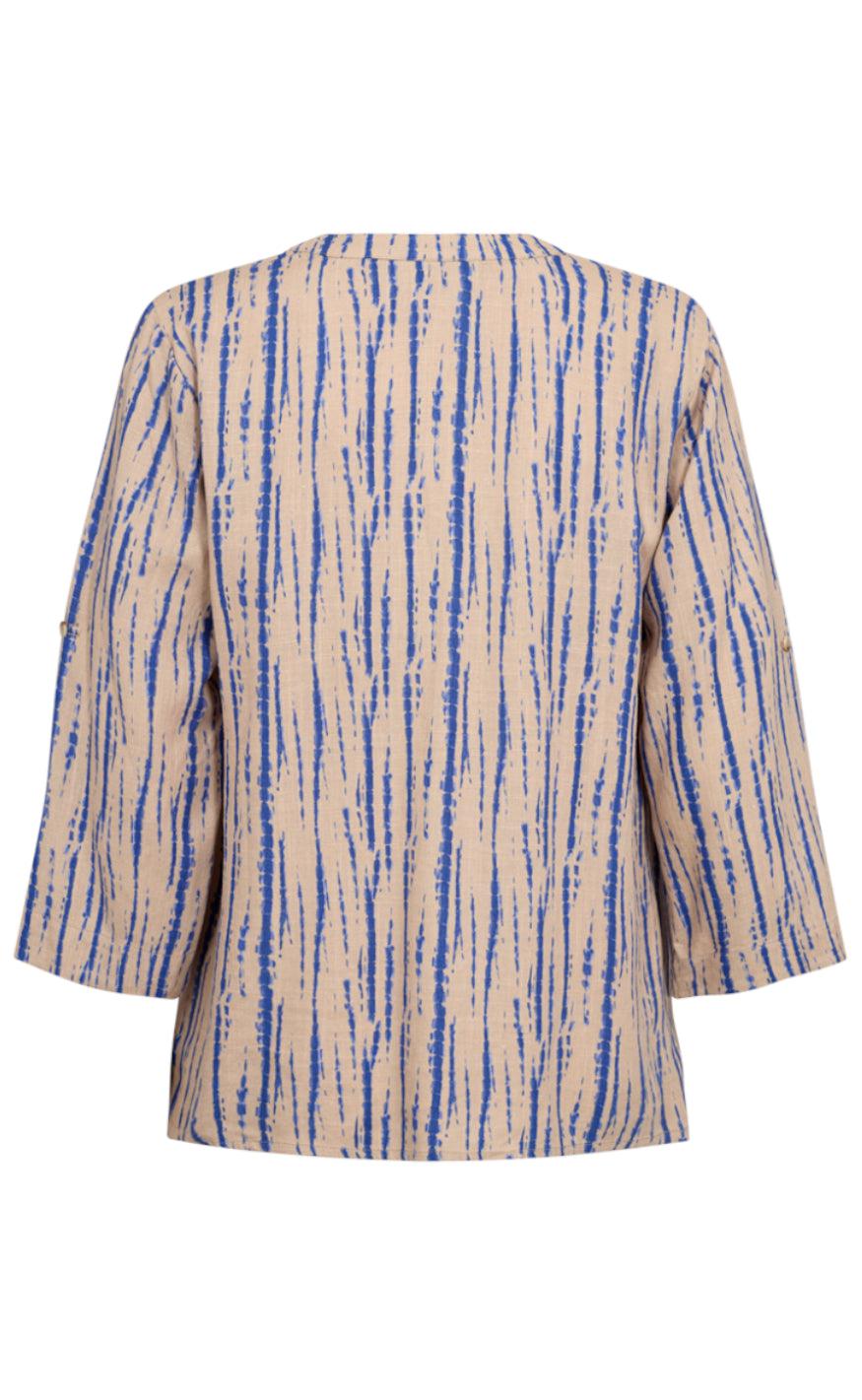 Freequent Bluse - Larin - Sand Melange w. Nebulas Blue