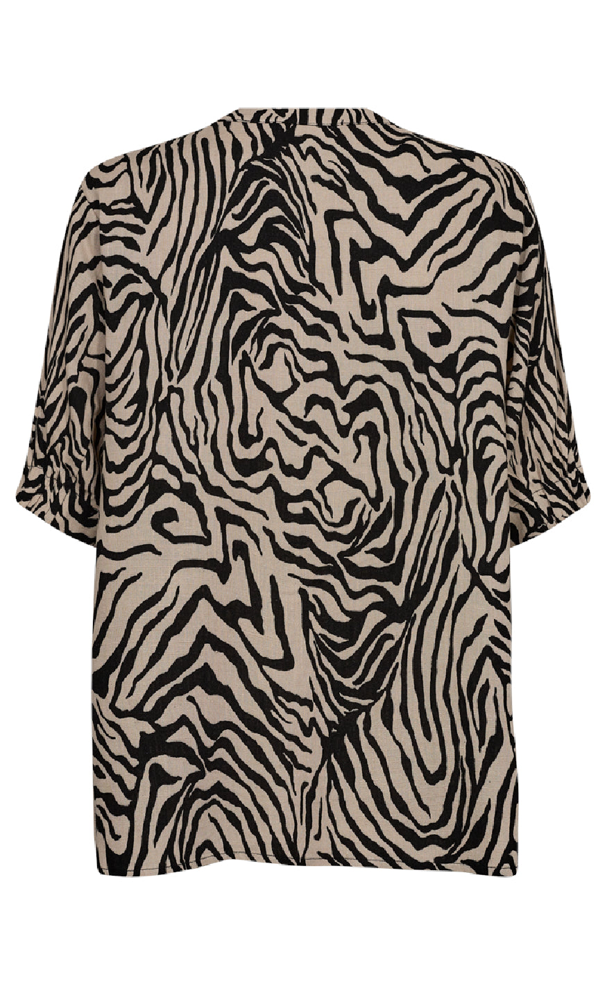 Freequent Bluse - Larin - Simply Taupe w. Black