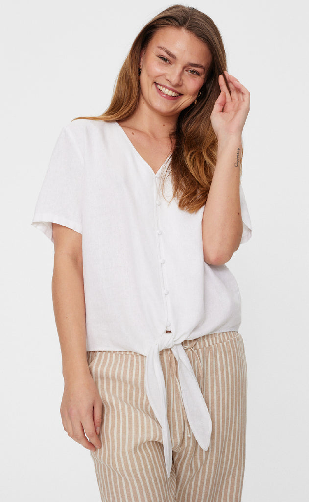 Freequent Bluse - Lava 204238 - Brilliant White