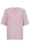 Freequent Bluse - Lava - Off White w. Fuchsia Pink