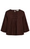 Freequent Bluse - Lava Pleat - Coffee Bean