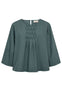 Freequent Bluse - Lava Pleat - Dark Forest