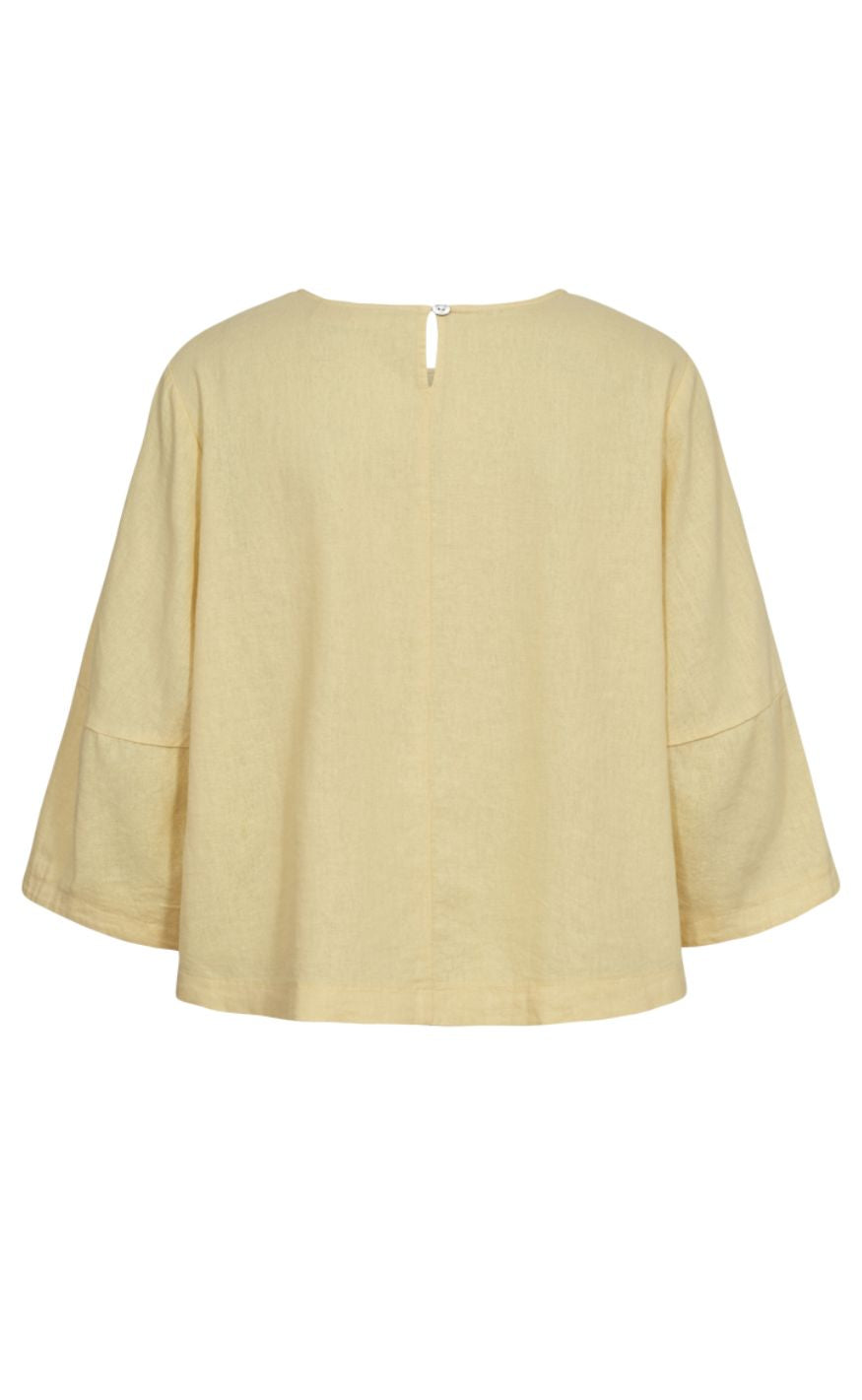 Freequent Bluse - Lava Pleat - Golden Haze