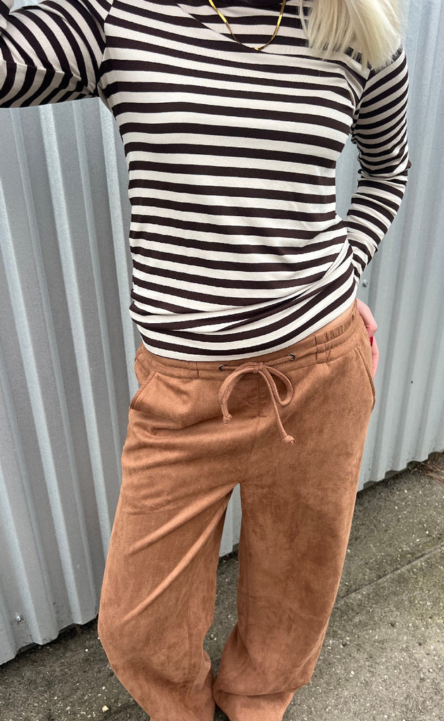 Freequent Bluse - Liana - Coffee Bean w. Moonbeam