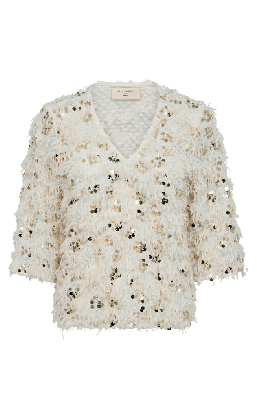 Freequent Bluse - Nolla - Moonbeam w. Gold