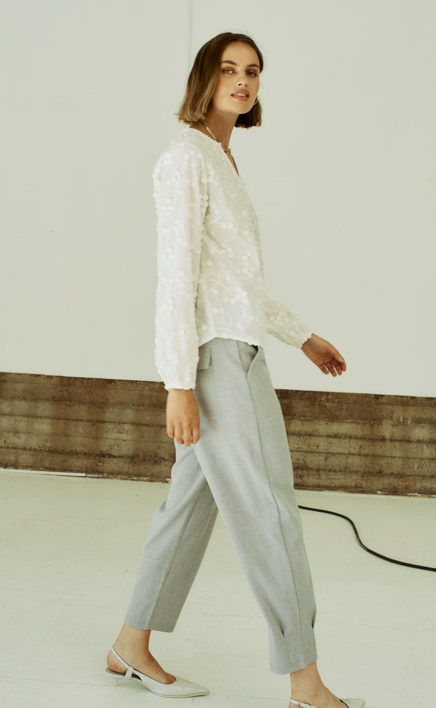 Freequent Bluse - Selia - Star Off-white