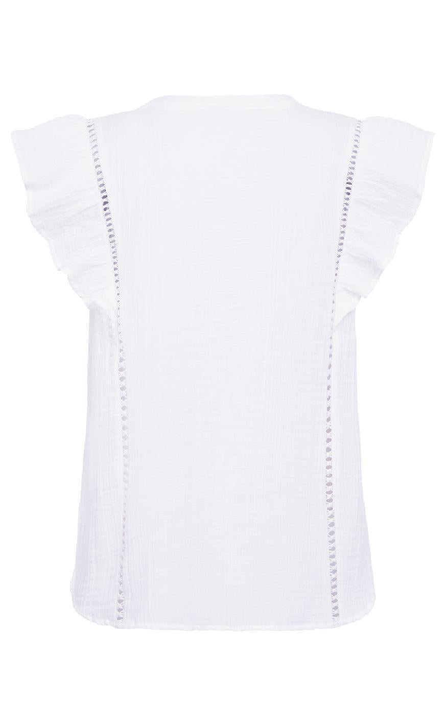 Freequent Bluse - Uline - Brilliant White