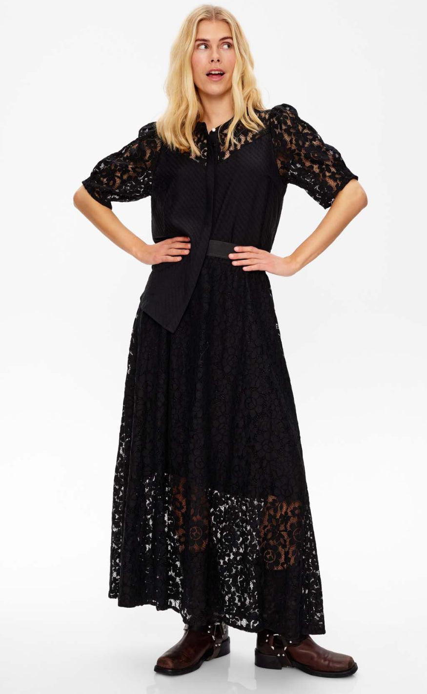 Freequent Bluse - Vialipa - Black