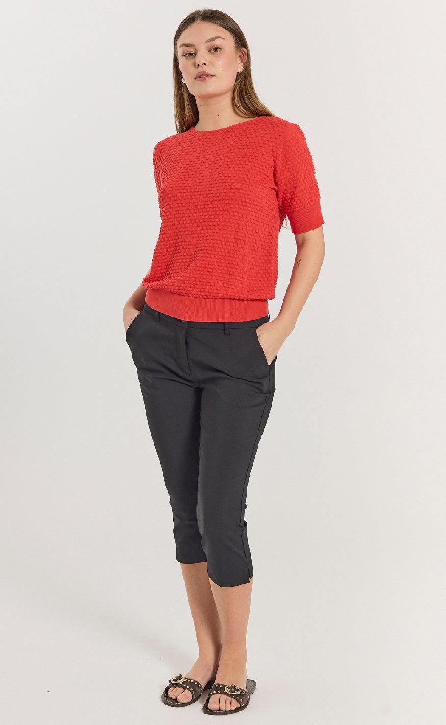 Freequent Bukser - Isadora Capri - Black