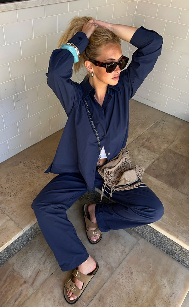 Freequent Bukser - Jally - Navy Blazer
