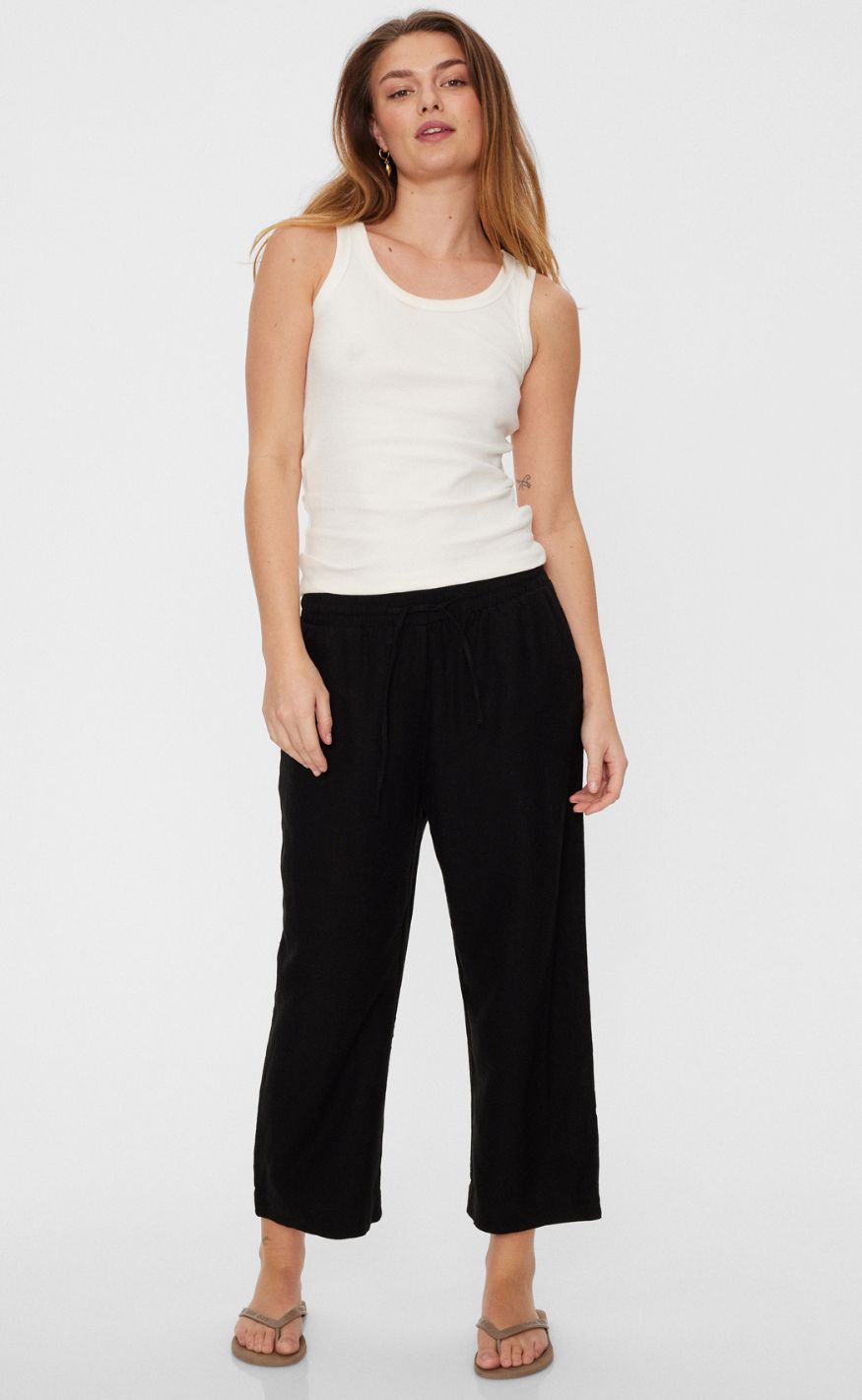 Freequent Bukser - Lava 7/8 - Black