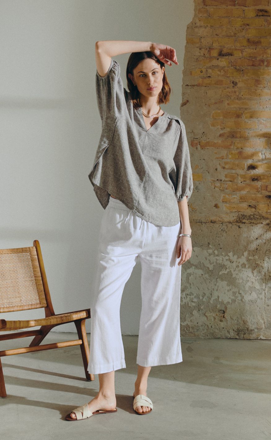 Freequent Bukser - Lava Ankle - Brilliant White