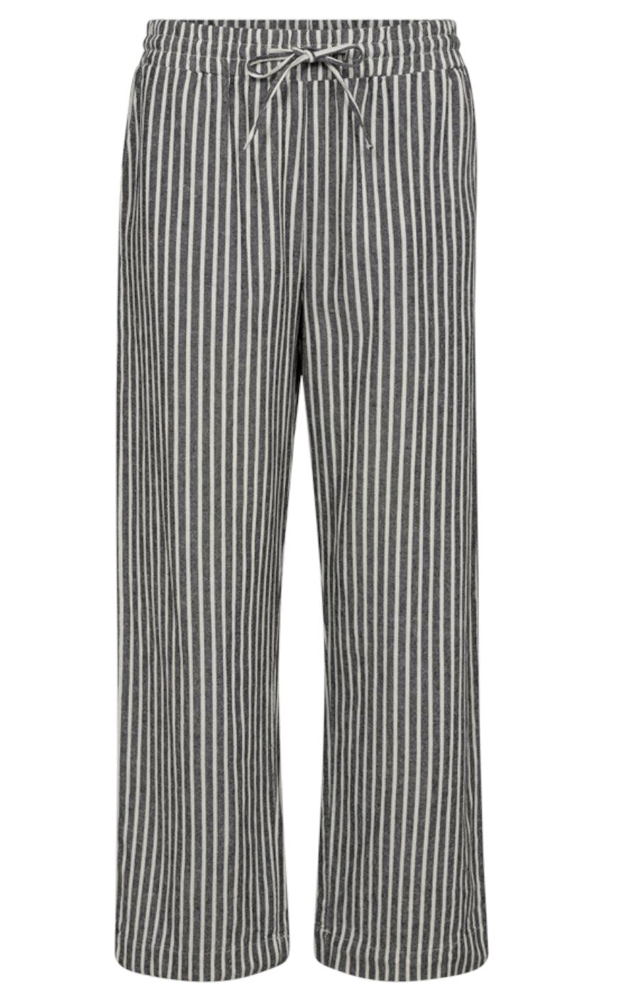 Freequent Bukser - Lava - Black W. Off White