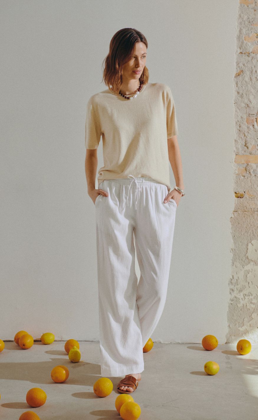 Freequent Bukser - Lava - Brilliant White