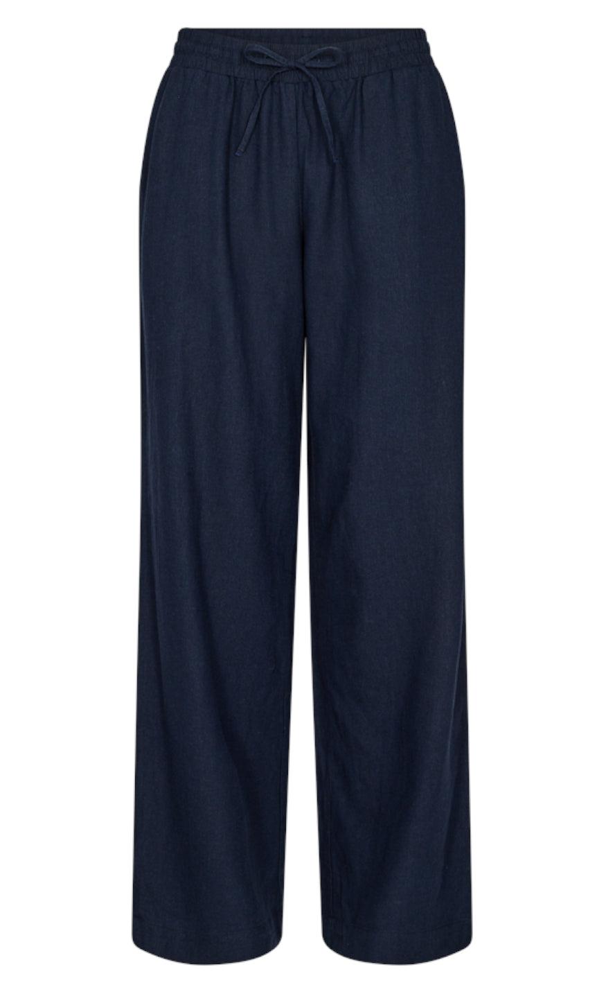 Freequent Bukser - Lava - Navy Blazer