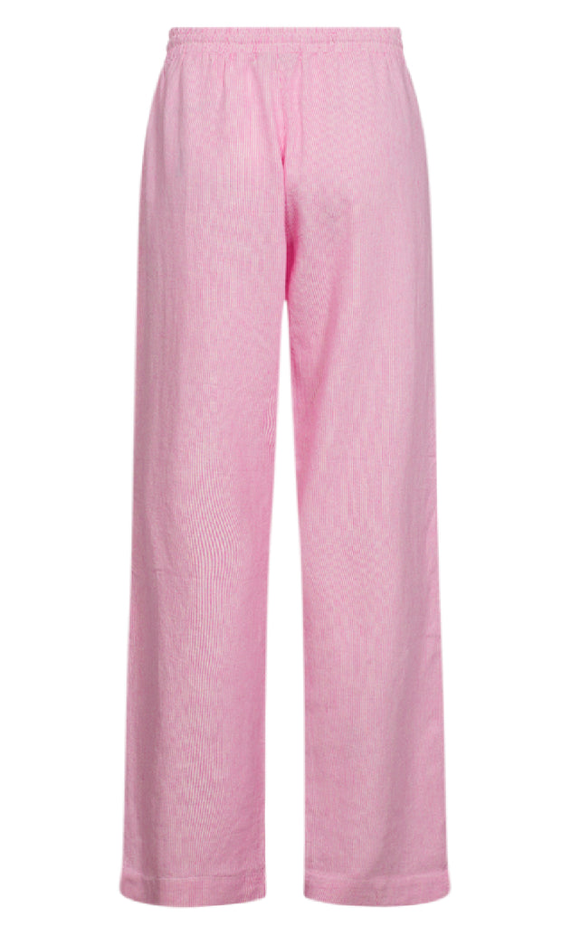 Freequent Bukser - Lava - Off White w. Fuchsia Pink