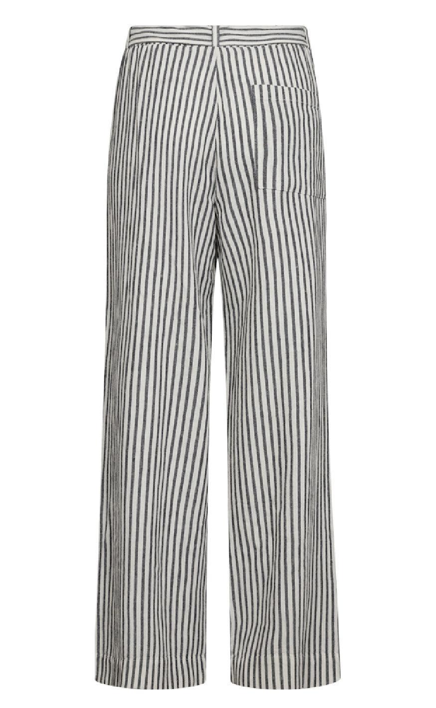 Freequent Bukser - Lavisco - Star Off-white w. Navy Blazer