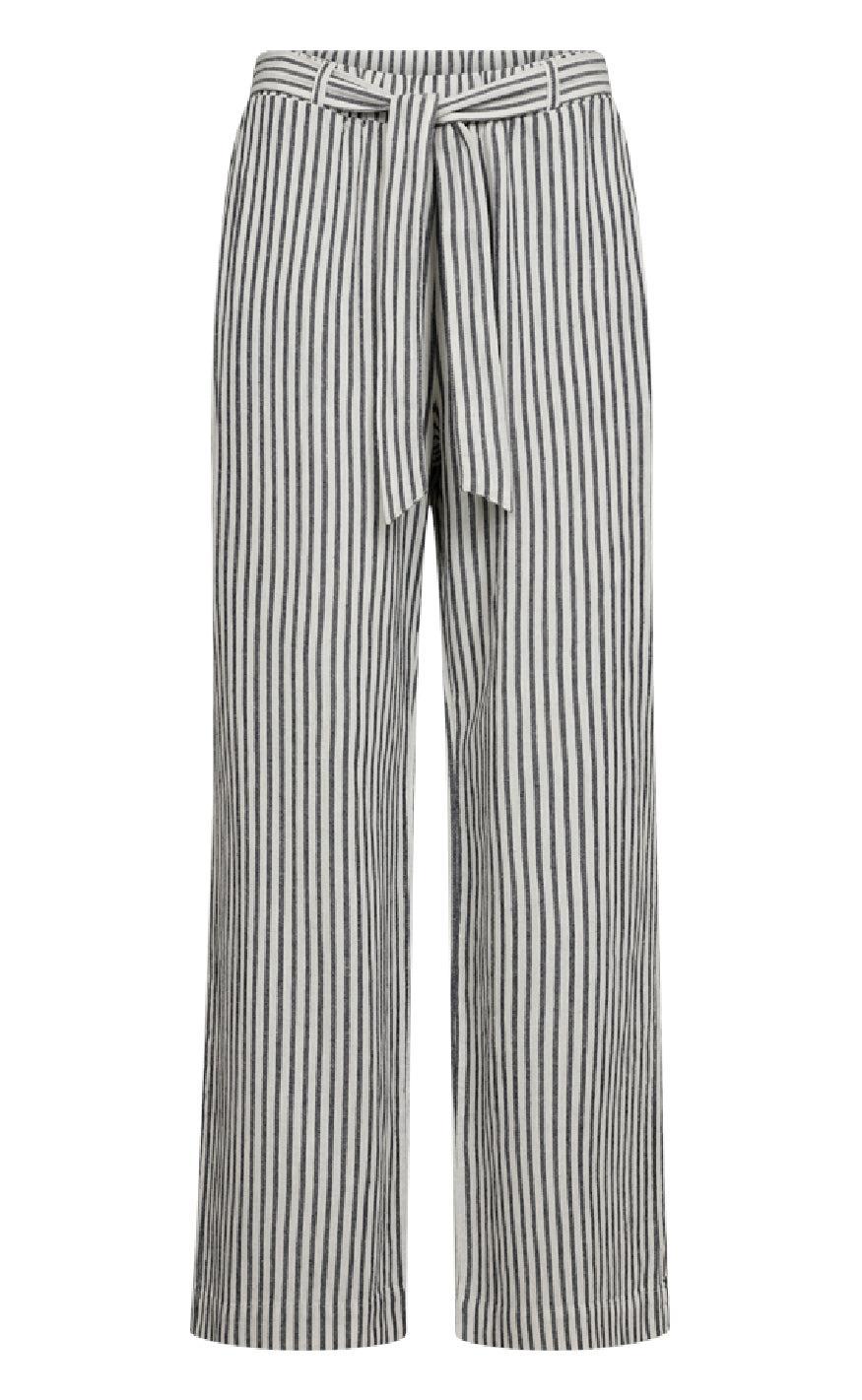 Freequent Bukser - Lavisco - Star Off-white w. Navy Blazer