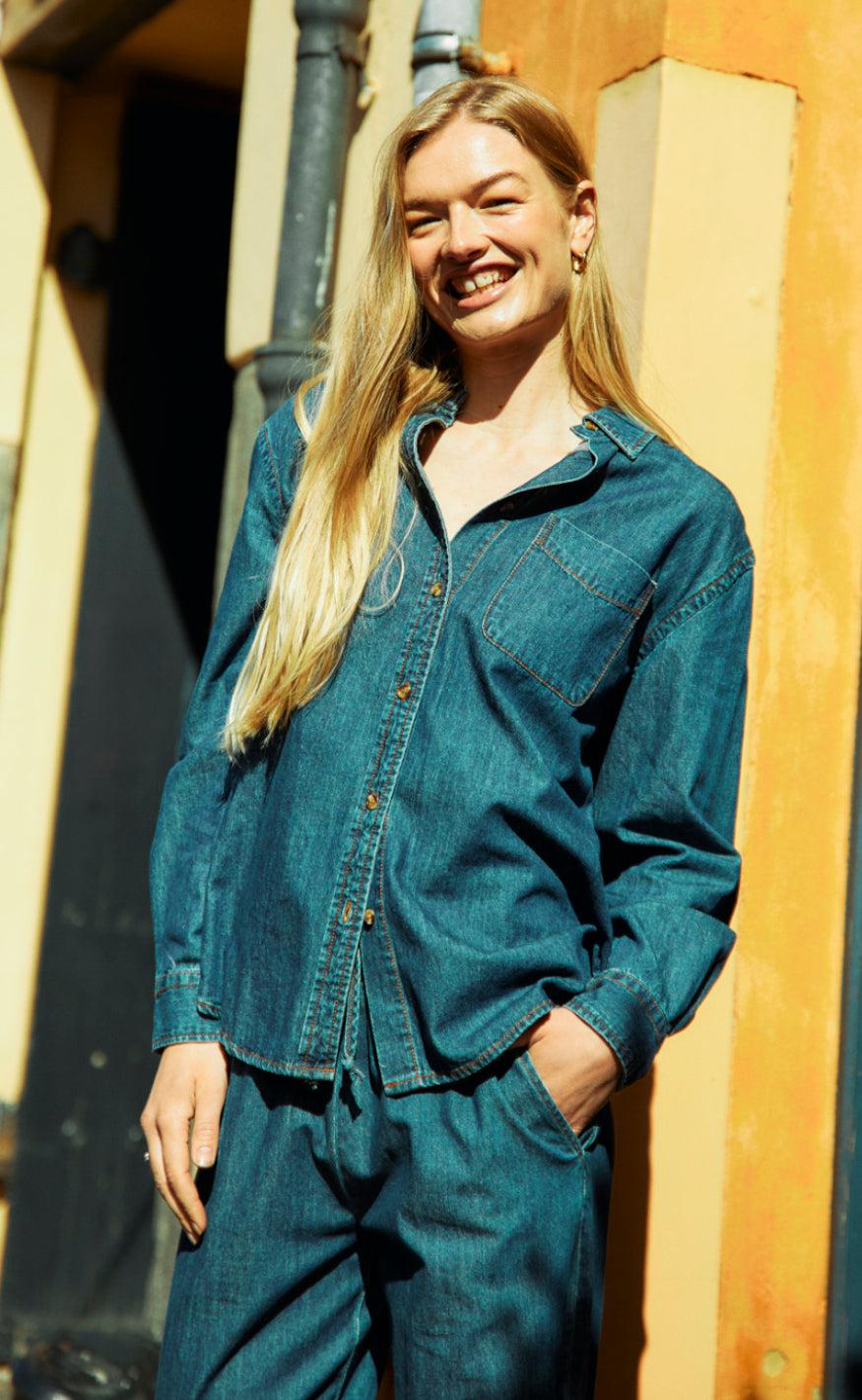 Freequent Bukser - Lisea - Dark Blue Denim