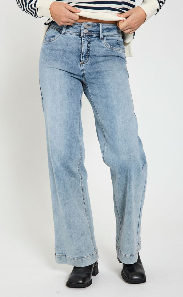 Freequent Bukser - Lopez - Light Blue Denim