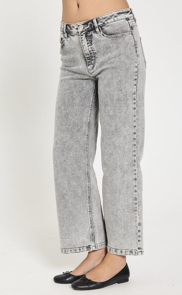 Freequent Bukser - Milly - Light Grey Denim