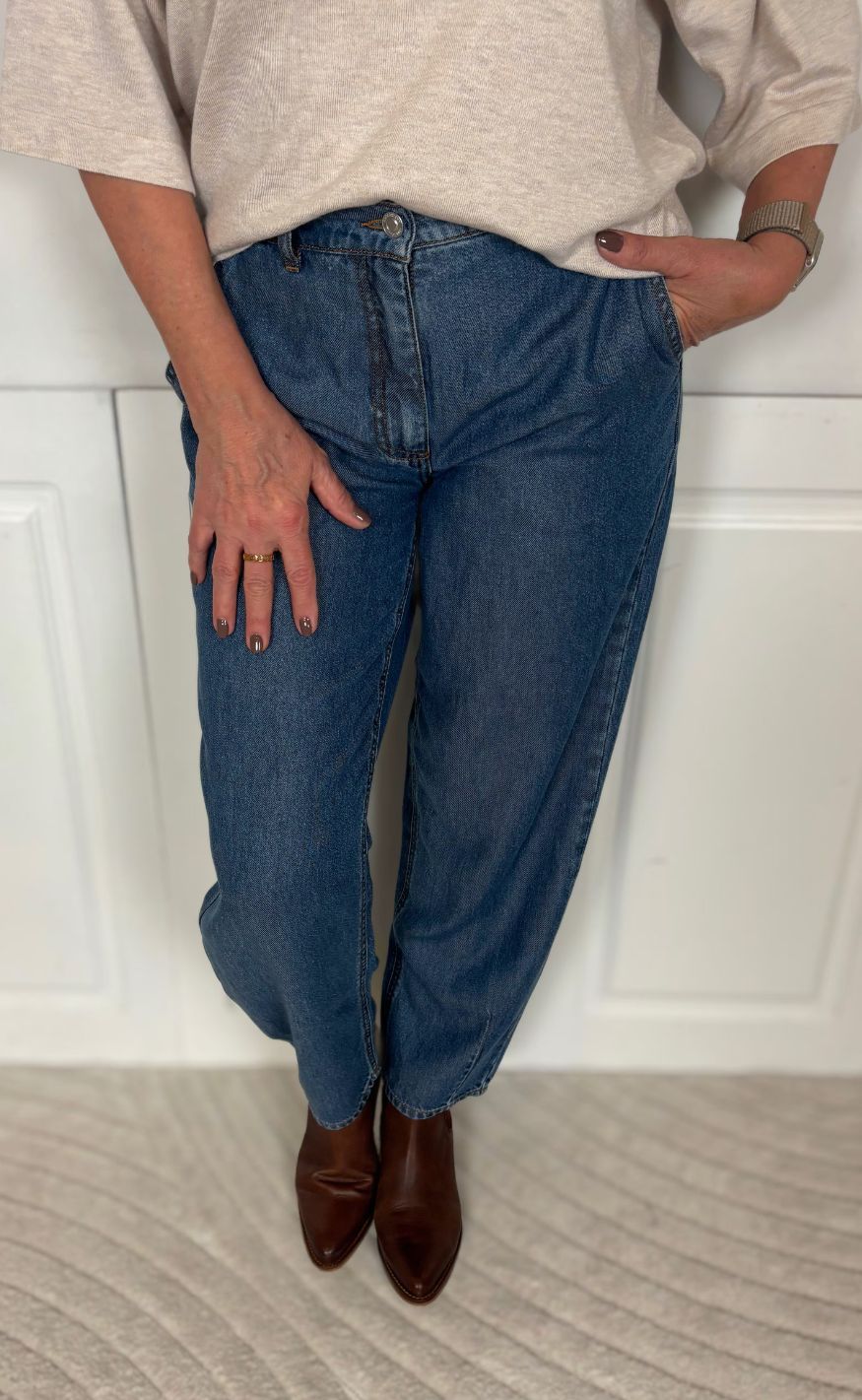 Freequent Bukser - Milo - Medium Blue Denim