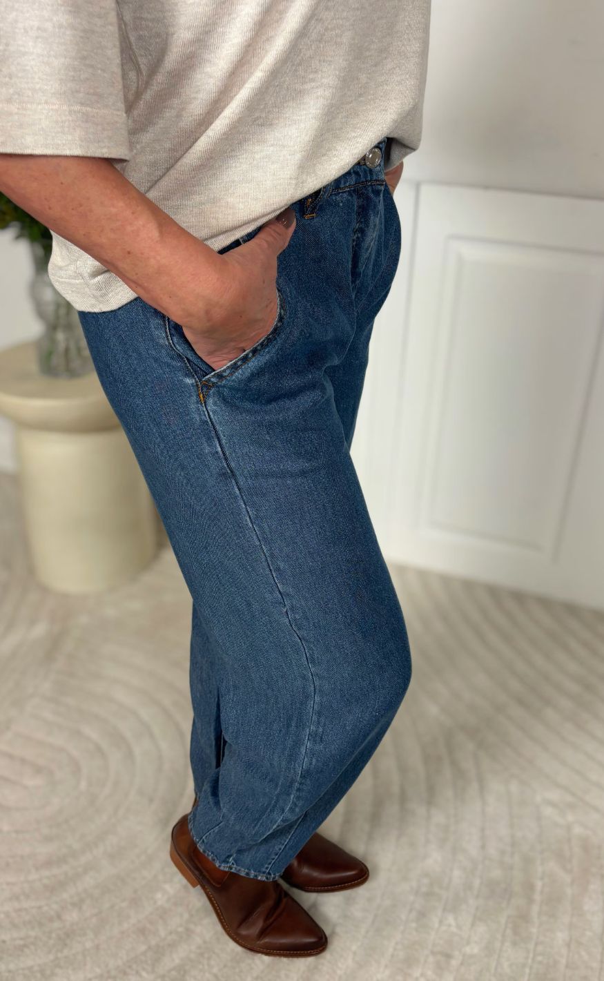 Freequent Bukser - Milo - Medium Blue Denim