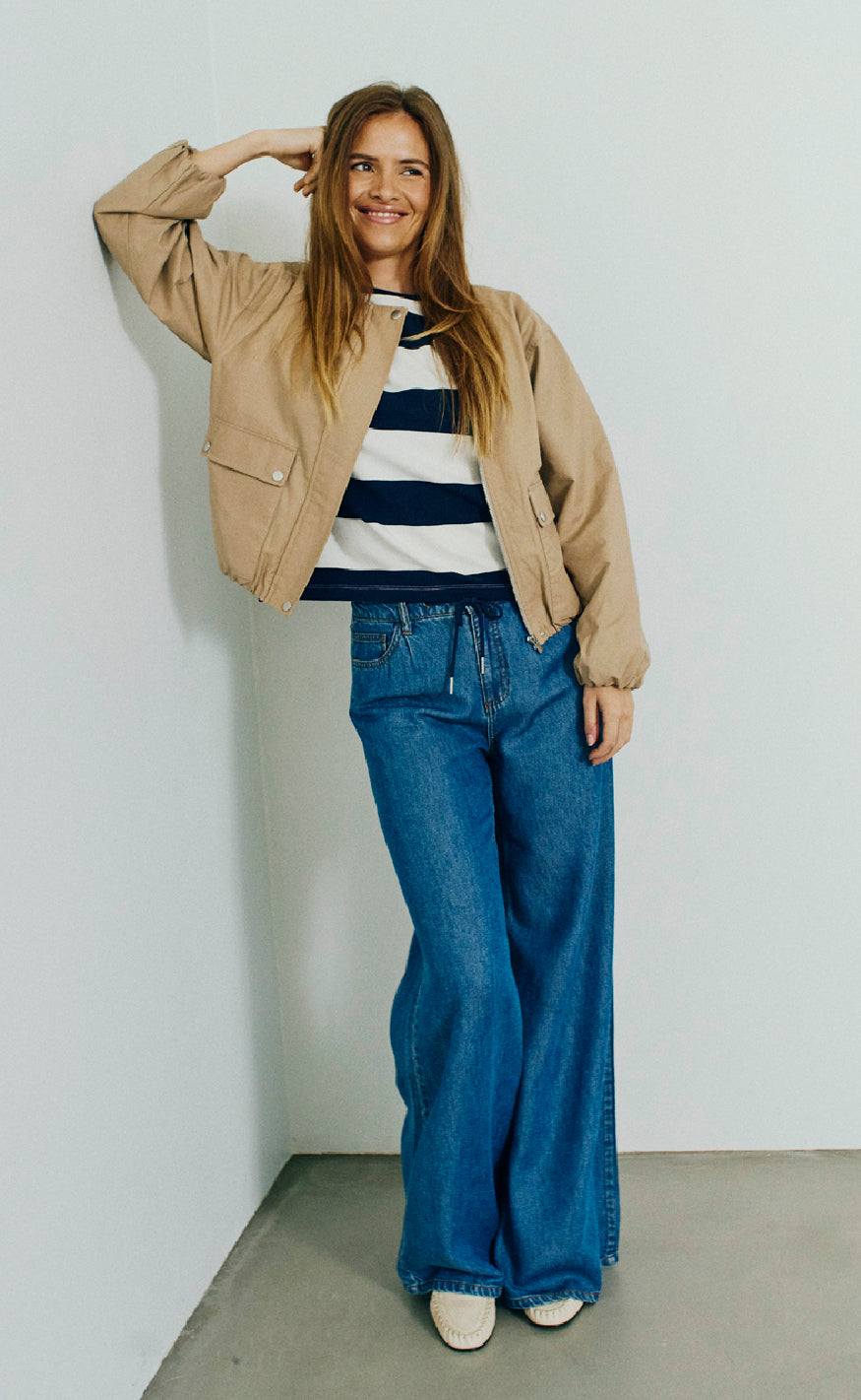 Freequent Bukser - Milo Wide - Medium Blue Denim