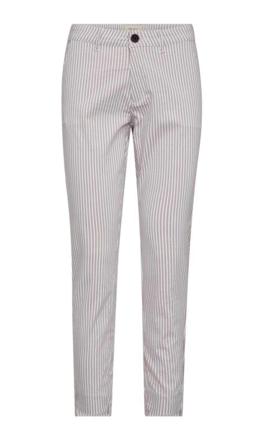Freequent Bukser - Rex - Simply Taupe w. Star Off-white