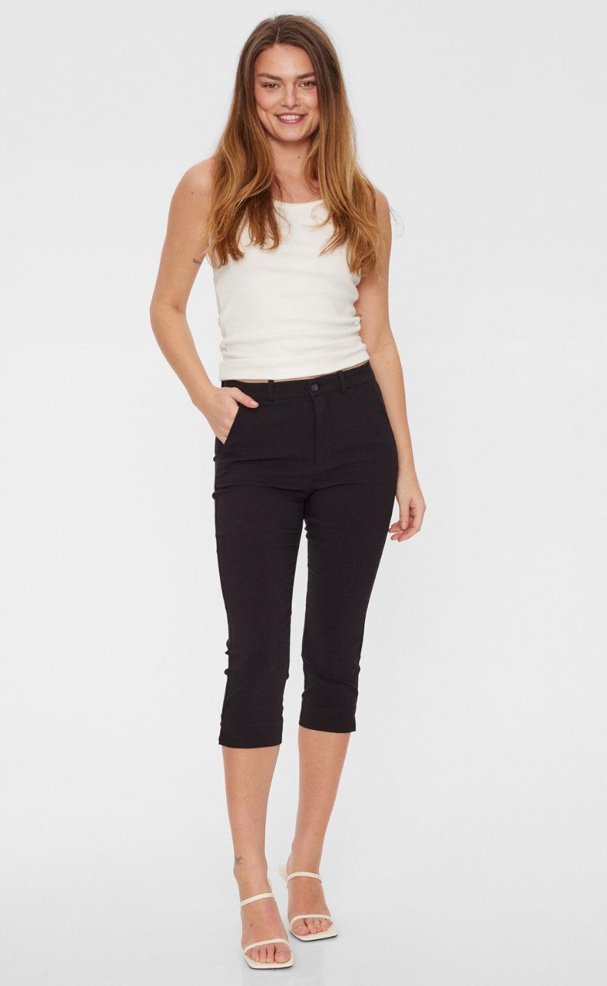 Freequent Bukser - Solvej Capri - Black