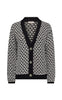 Freequent Cardigan - Flippy - Black W. Off White