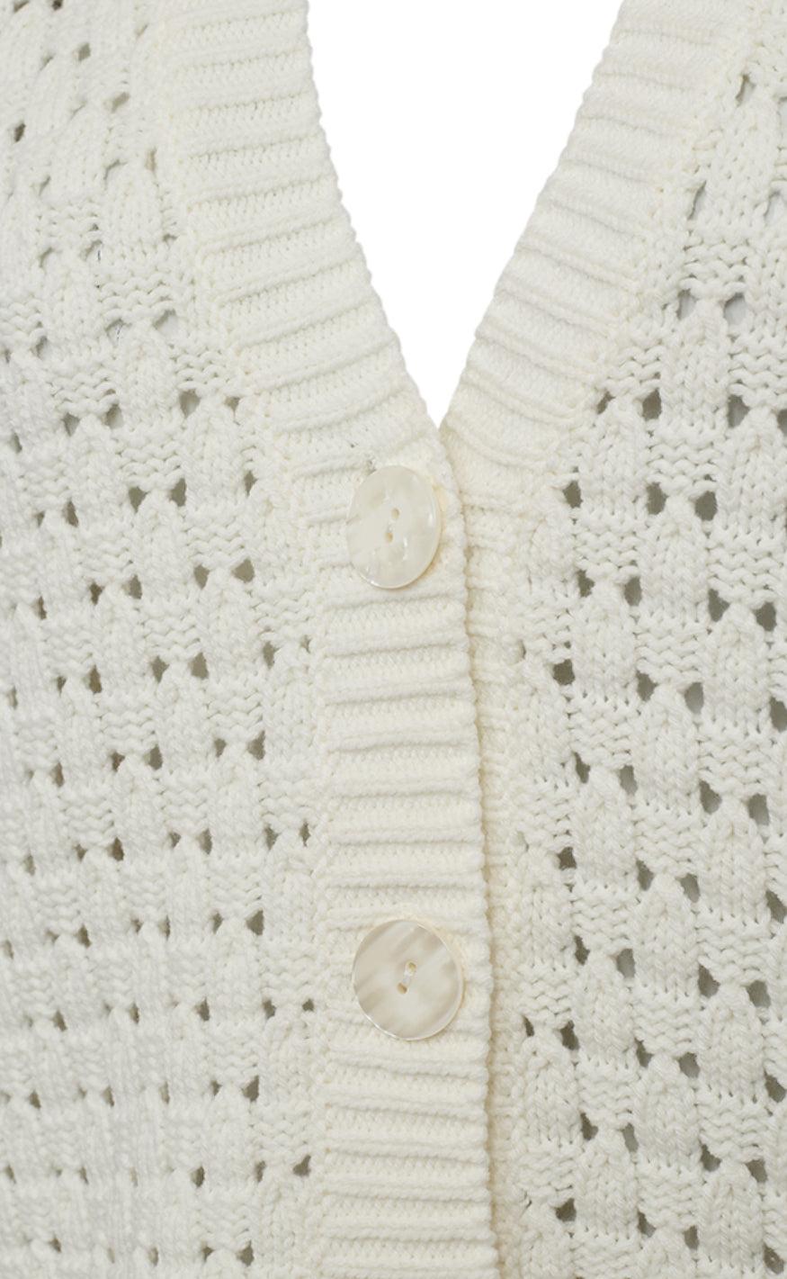 Freequent Cardigan - Flotta - Star Off-White