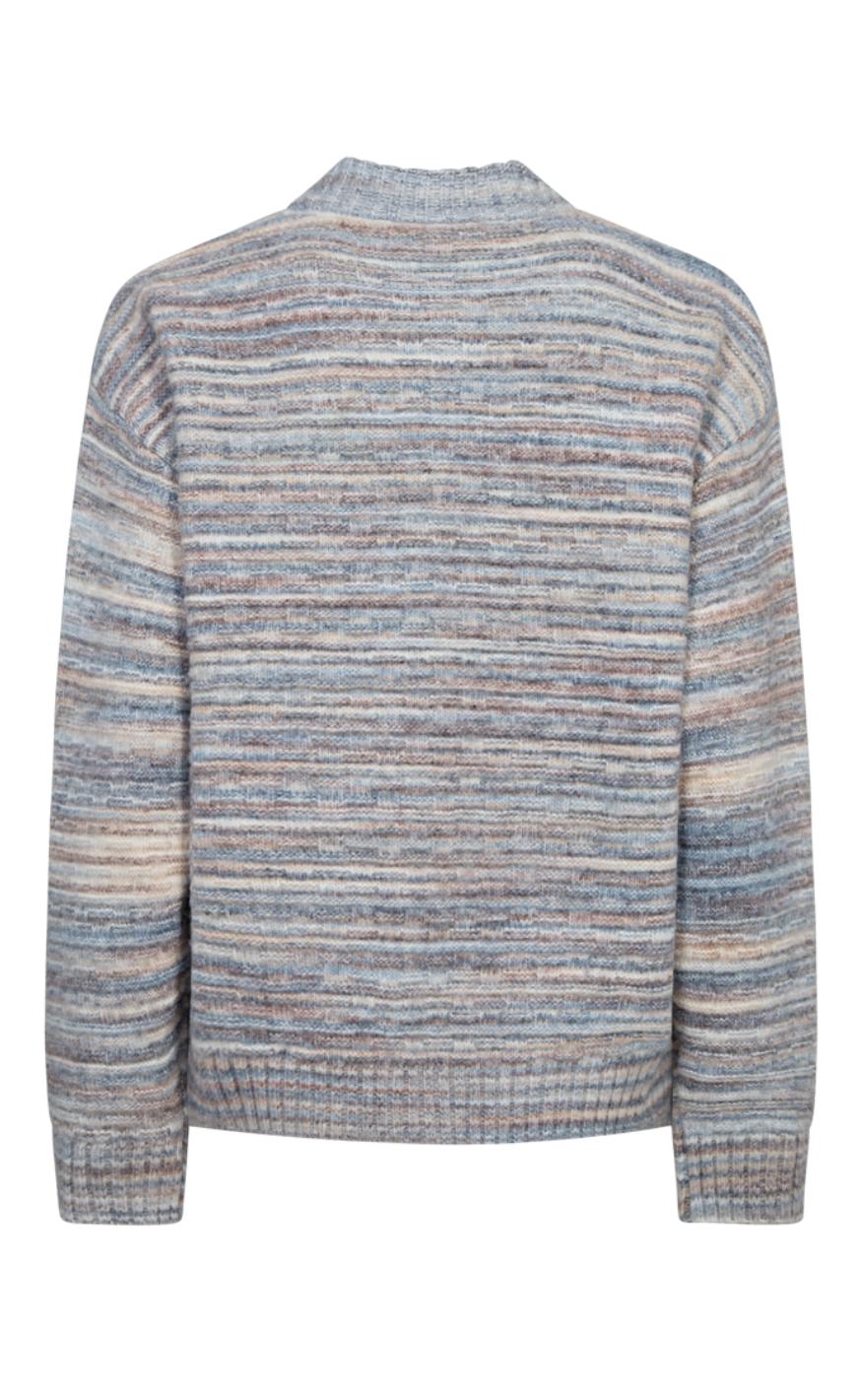 Freequent Cardigan - Grsclas - Star Off-white w. Baby Blue