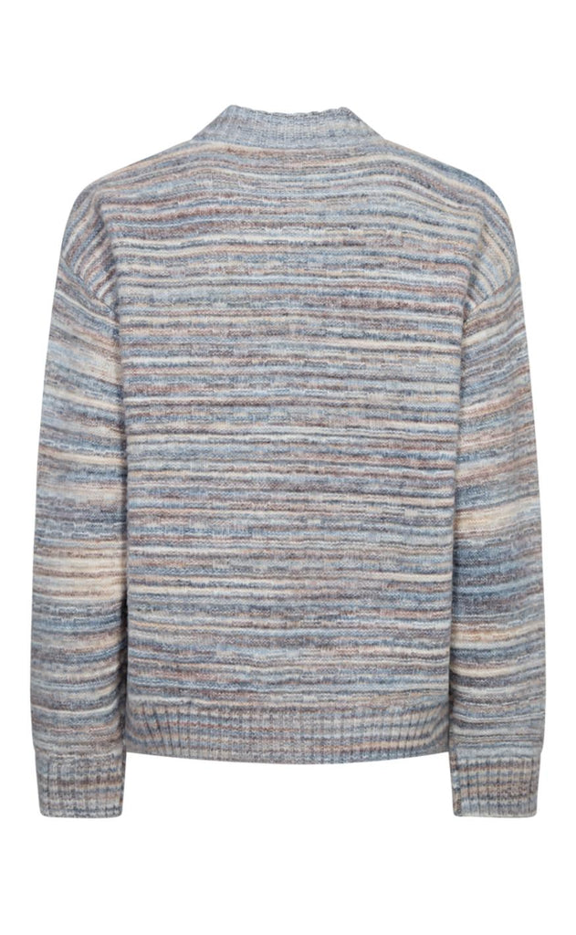 Freequent Cardigan - Grsclas - Star Off-white w. Baby Blue