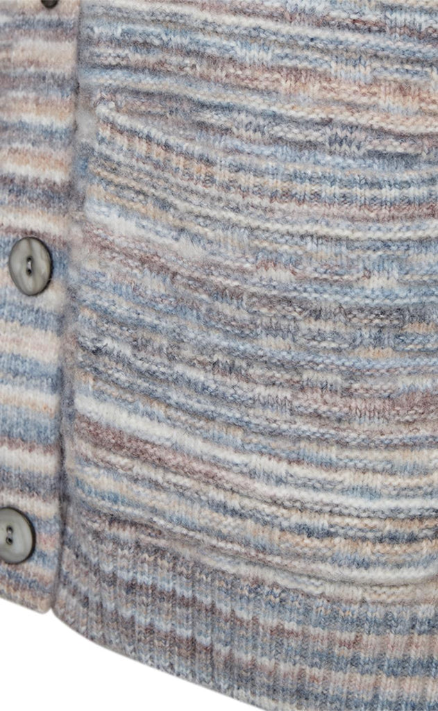 Freequent Cardigan - Grsclas - Star Off-white w. Baby Blue