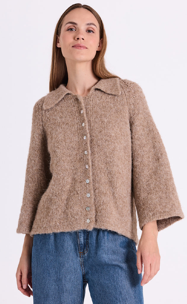 Freequent Cardigan - Grslulu - Silver Mink Melange