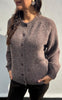 Freequent Cardigan - Louisa - Coffee Bean Melange