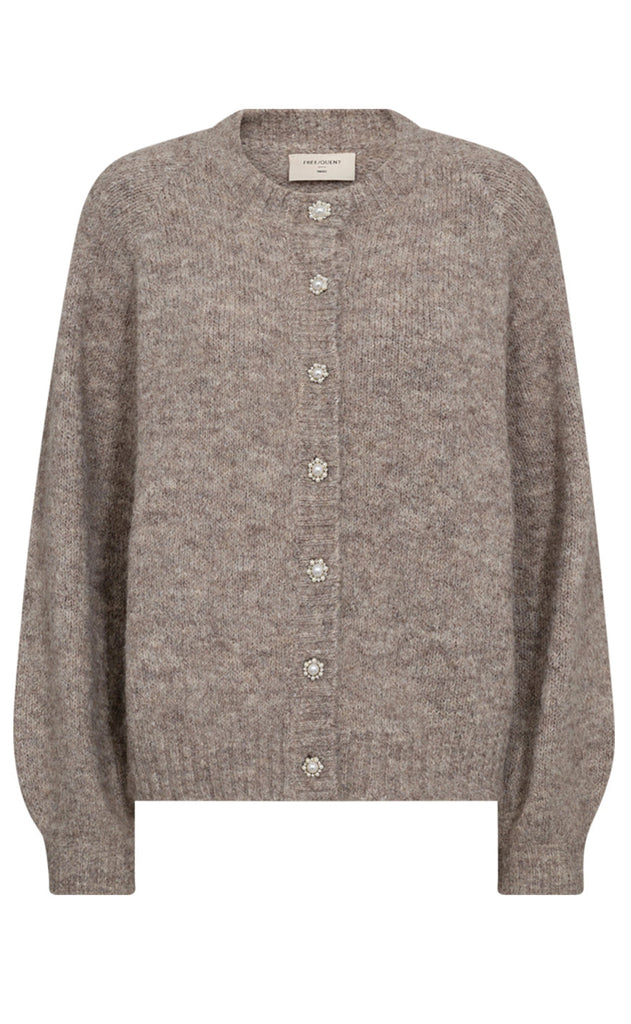 Freequent Cardigan - Louisa - Desert Taupe Melange