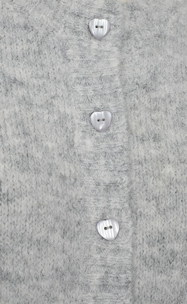 Freequent Cardigan - Louisa - Light Grey Melange