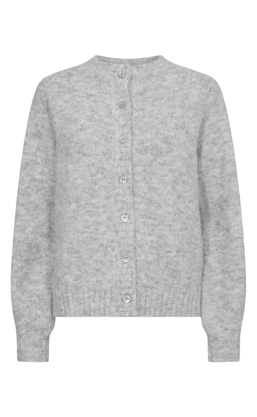 Freequent Cardigan - Louisa - Light Grey Melange