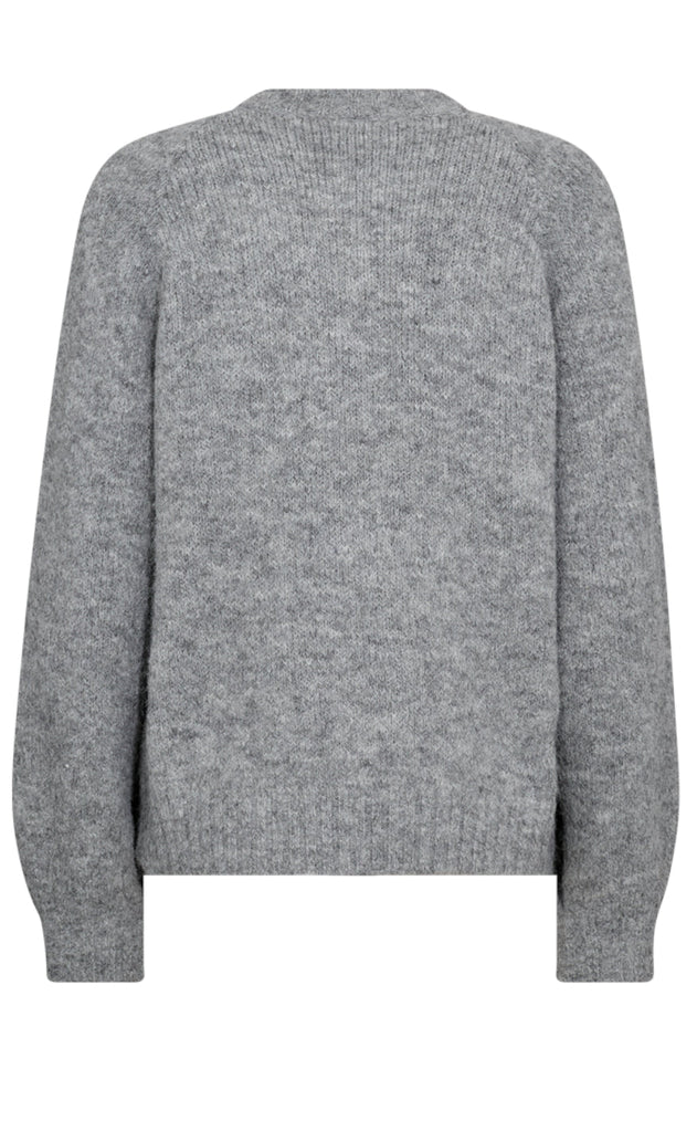 Freequent Cardigan - Louisa - Medium Grey Melange