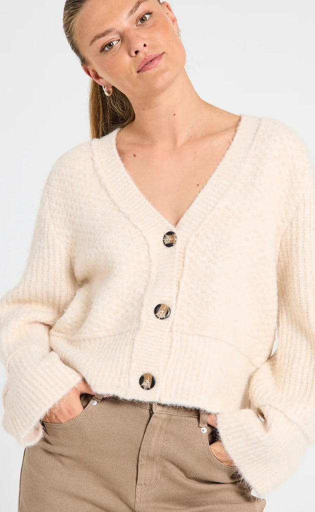 Freequent Cardigan - Money - Moonbeam Melange