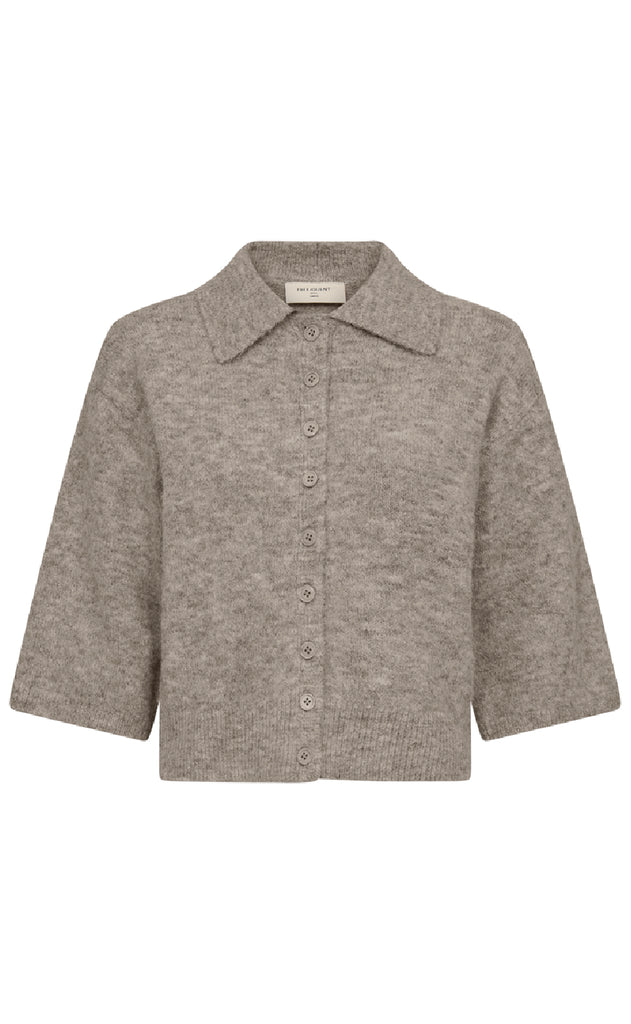 Freequent Cardigan - Sammie - Desert Taupe Melange