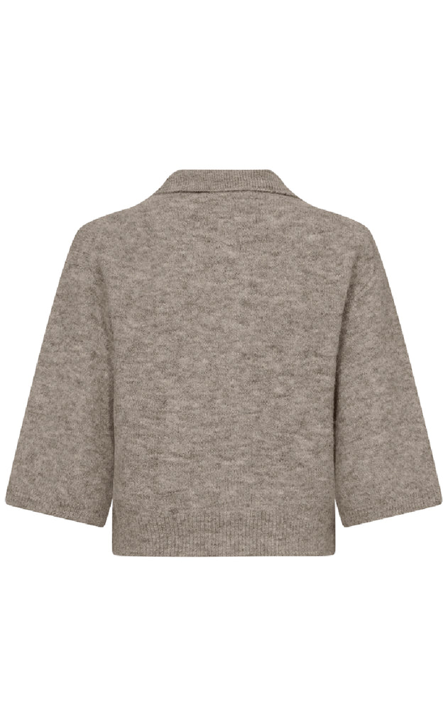 Freequent Cardigan - Sammie - Desert Taupe Melange