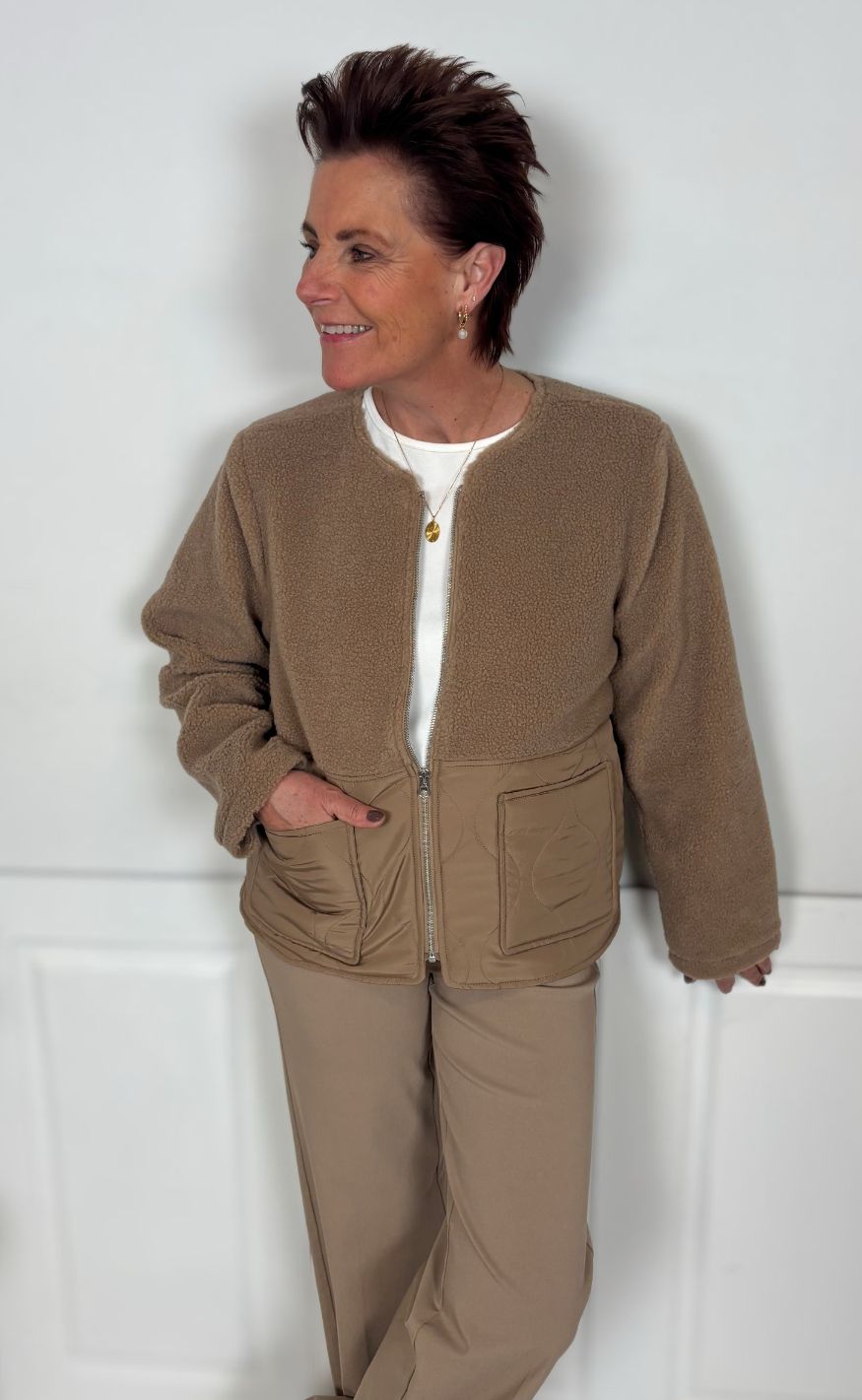 Freequent Jakke - Amra - Silver Mink
