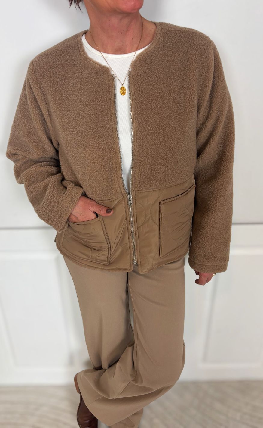Freequent Jakke - Amra - Silver Mink
