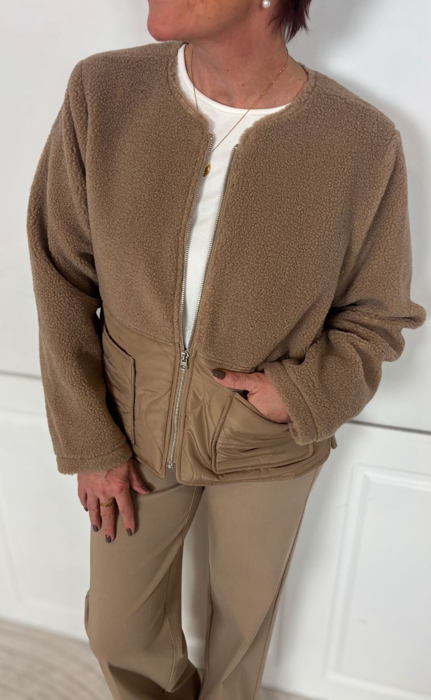 Freequent Jakke - Amra - Silver Mink