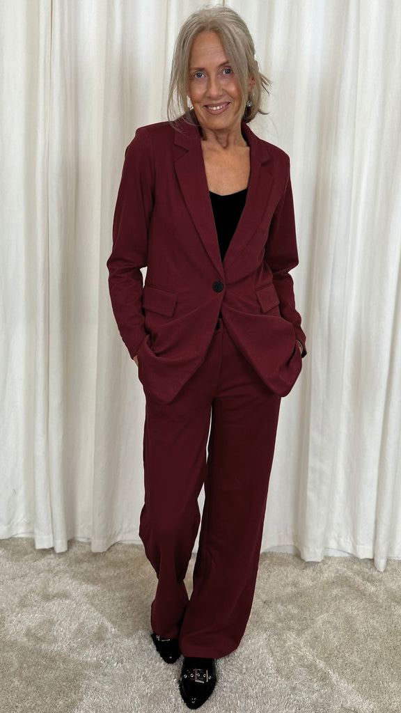 Freequent Jakke / Blazer - Nanni Structure - Port Royale Melange